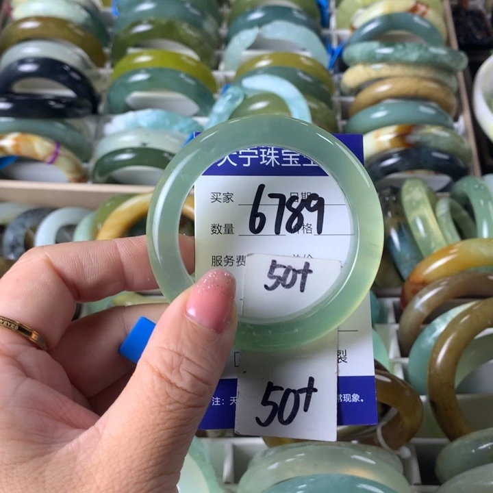 蛇纹石玉未镶嵌手镯6789