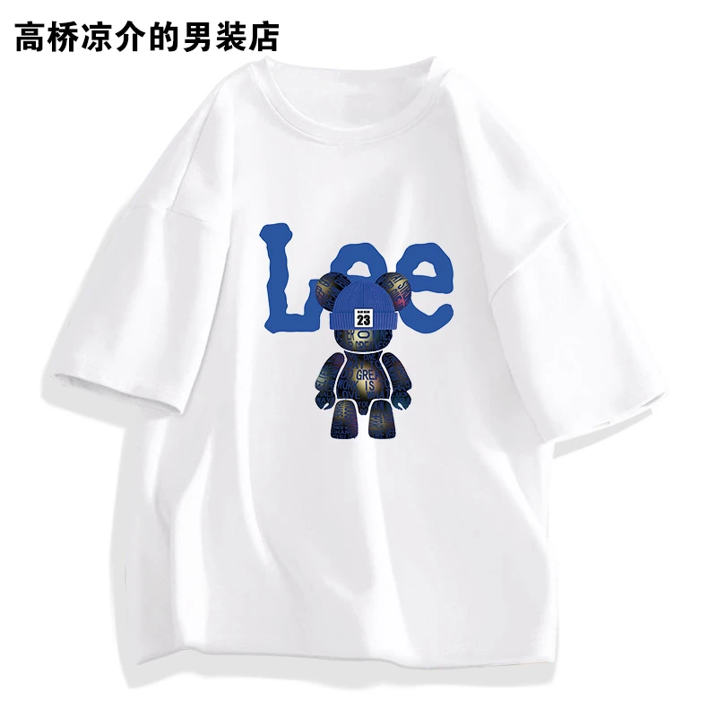 夏季短袖t恤男士潮流百搭港风复古上衣服潮牌男装宽松休闲半袖