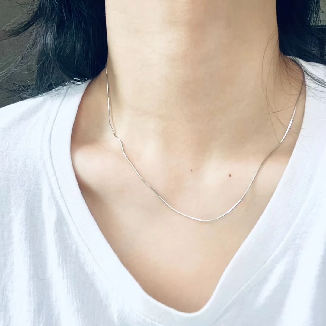 链子足银 精工设计款蛇骨项链