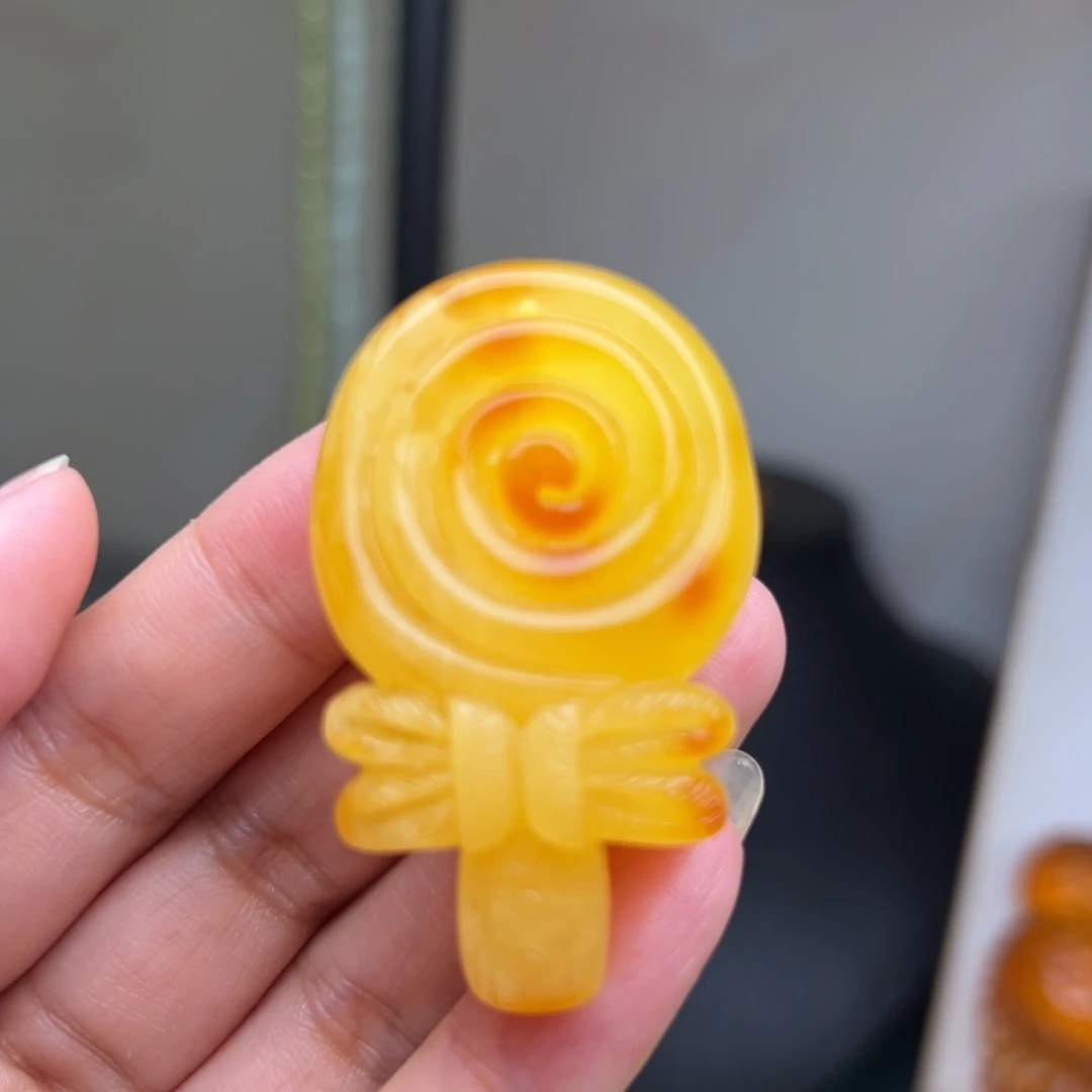 蜜蜡未镶嵌颈饰棒棒糖