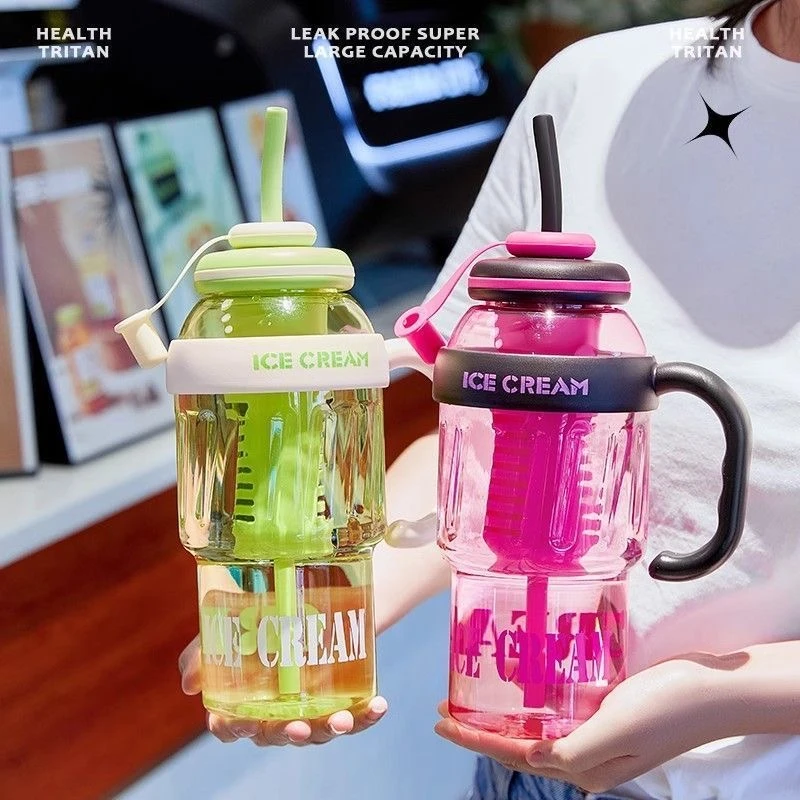 大容量夏季冷饮杯肚肚杯可爱ins简约高级防摔日用