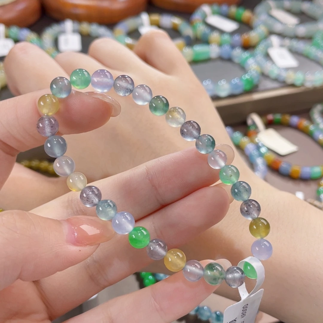 未镶嵌手链翡翠高冰透多宝