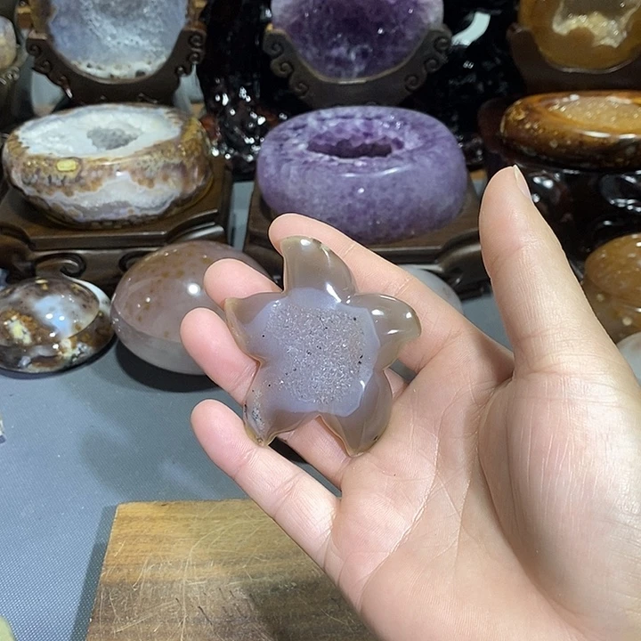 摆件紫晶未镶嵌海星