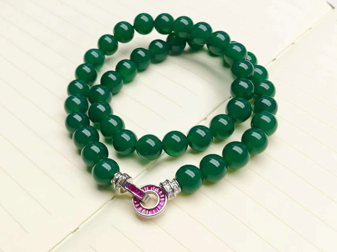 【悠兮然珠宝】精美高品质天然玉石妈妈链【证书+礼盒】JD01054玉髓