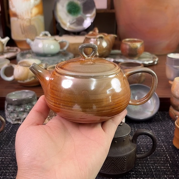 柴烧中白泥精品壶