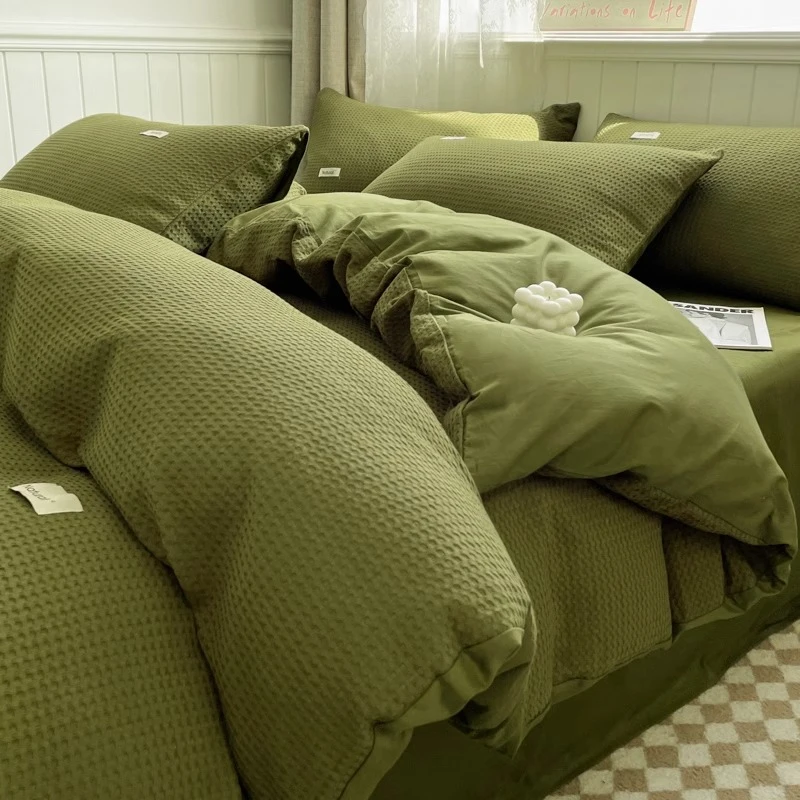 ✅华夫格被套单件非全棉纯棉被罩150x200x230学生宿舍单人单独被单