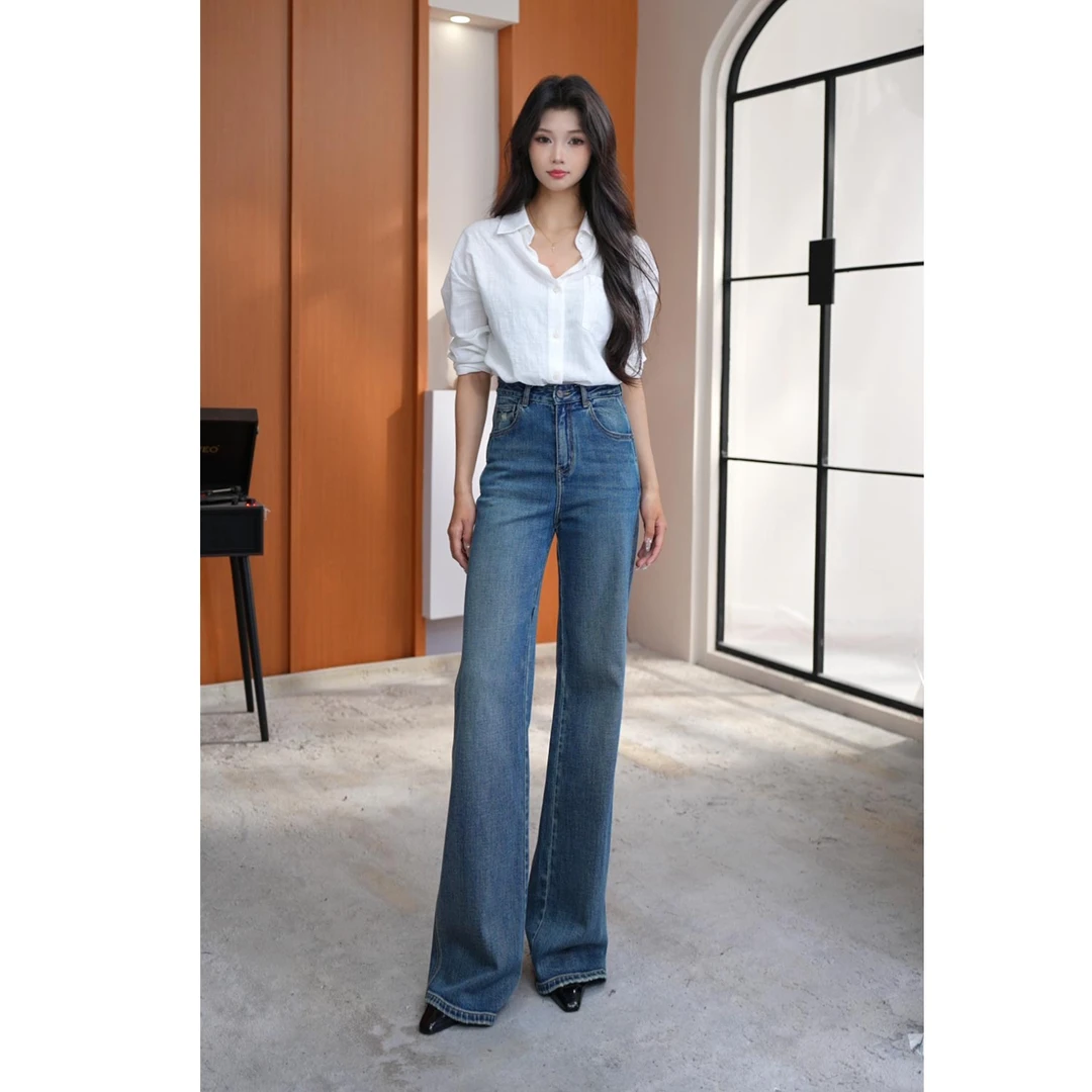 复古丹姆Bingo丨意大利环保靛蓝染工艺美术馆打卡高个子牛仔裤