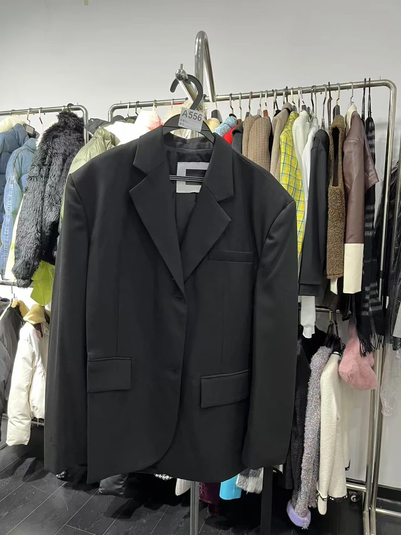 【a556】黑色外套气质西服