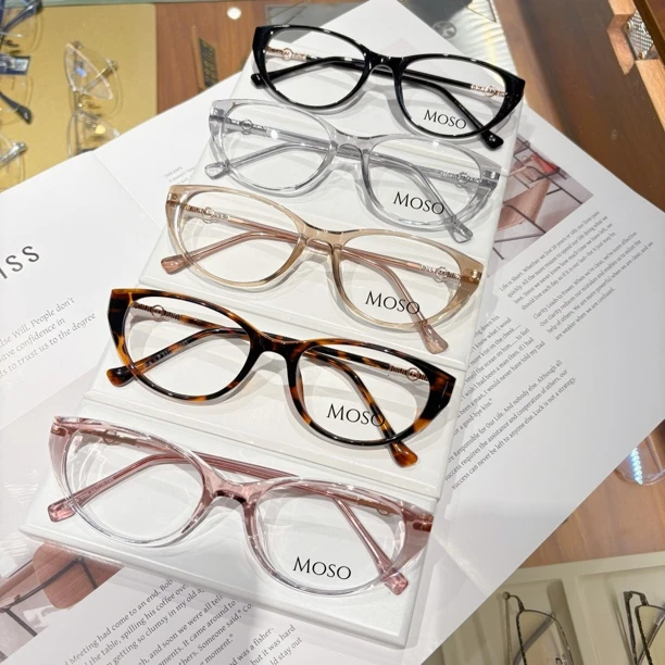 超轻TR金属材质猫眼眼镜框显脸小适合女性的近视镜架