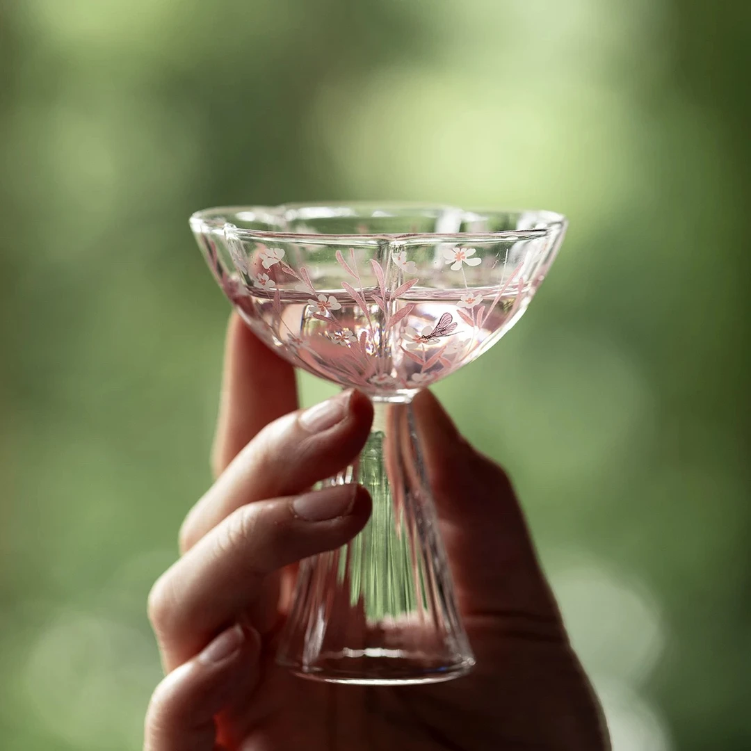 粉屿·霁月高足花口杯