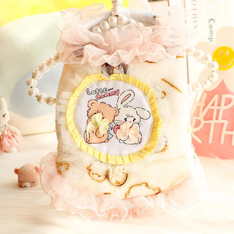 狗狗衣服秋冬装厚款猫咪公主裙棉内衬可爱牵引小型犬泰迪宠物6579