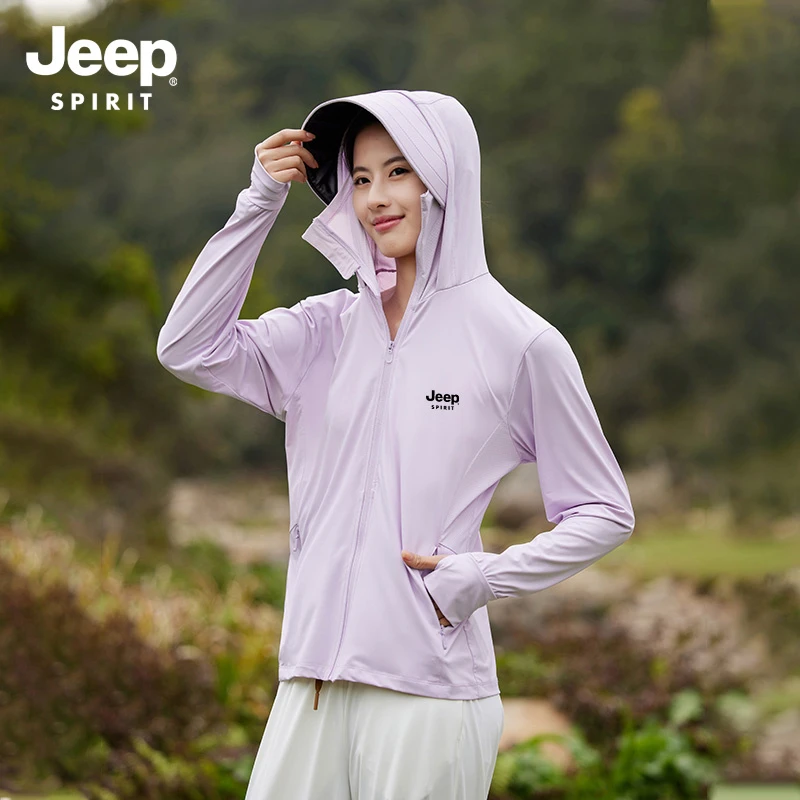 JEEP SPIRIT吉普户外凉感防晒衣男女款upf50+夏季轻薄冰丝防晒服