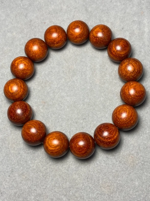 无胶无蜡金星原汁味印度小叶紫檀 规格：1.5×15颗带星手串高油高密