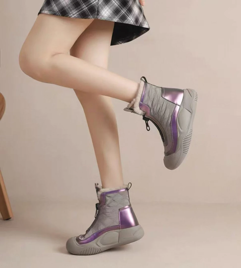 16e54雪地靴女新款女款冬款加绒加厚保暖厚底靴子棉鞋厚绒