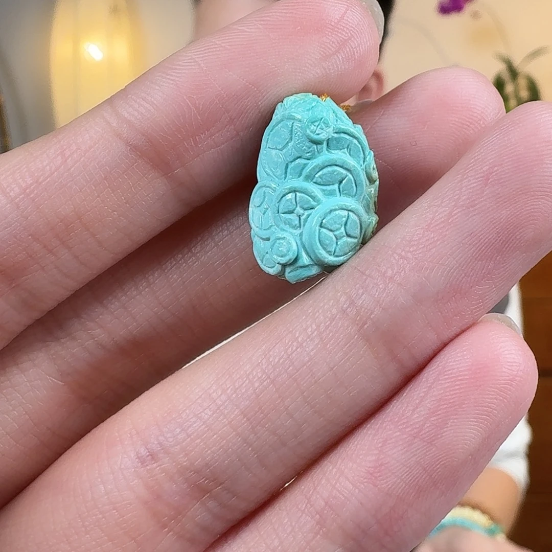 绿松石未镶嵌挂件