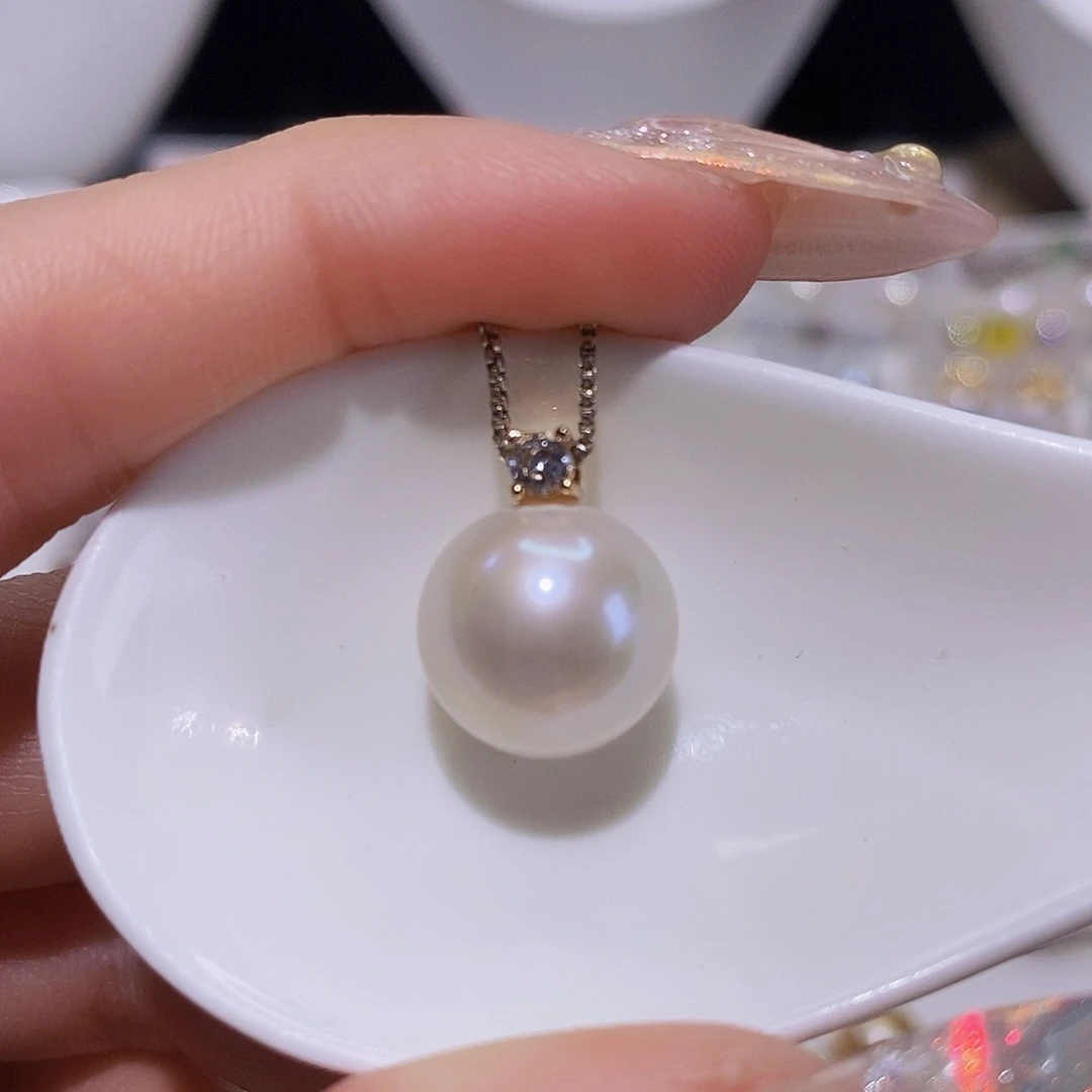 淡水珍珠颈饰银S925镶嵌