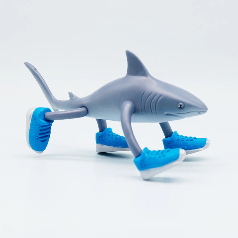 跑鞋鲨鱼机枪木棍人大号手办16cm手臂可动合体模型外国山海经玩具