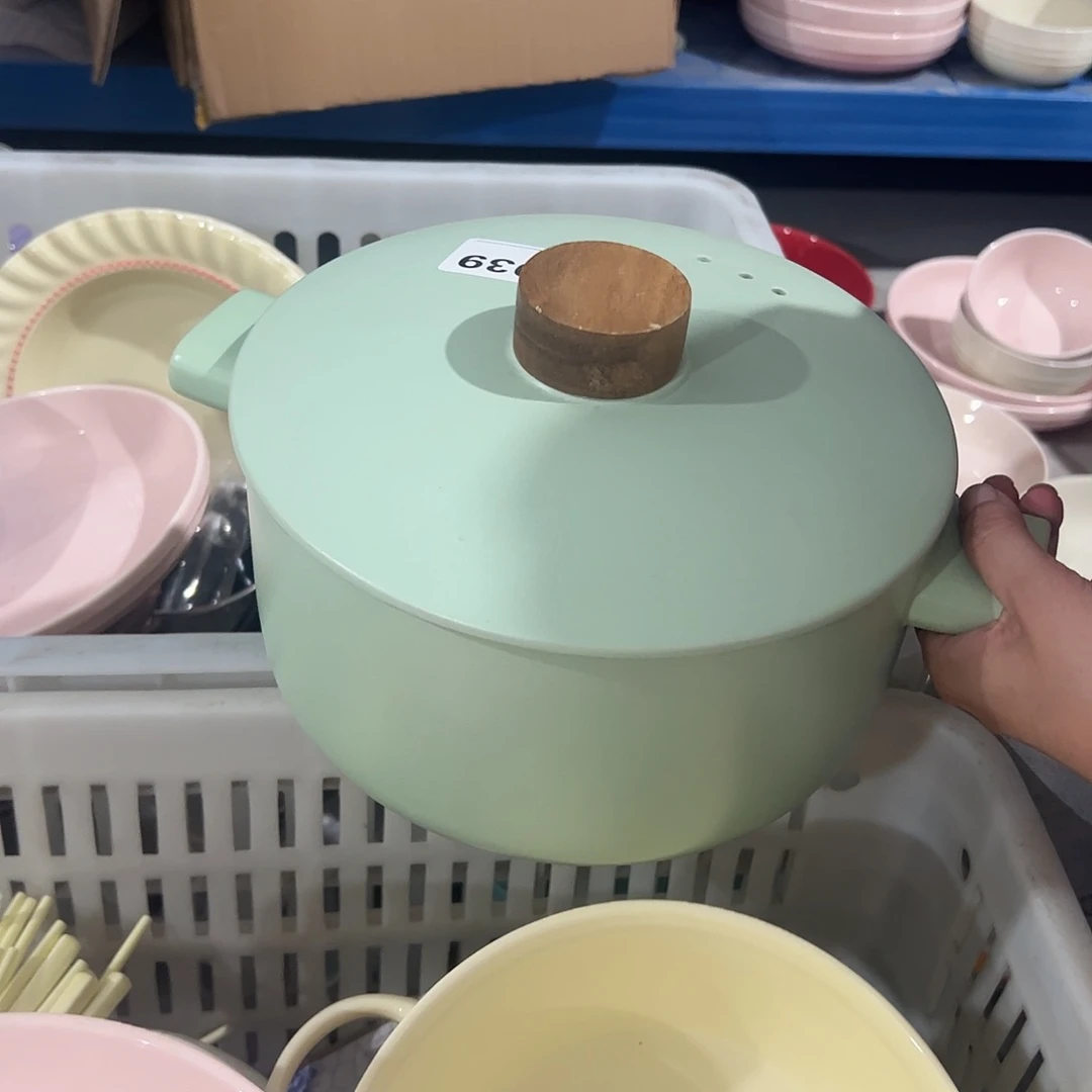 瓷片绿色砂锅2.8升