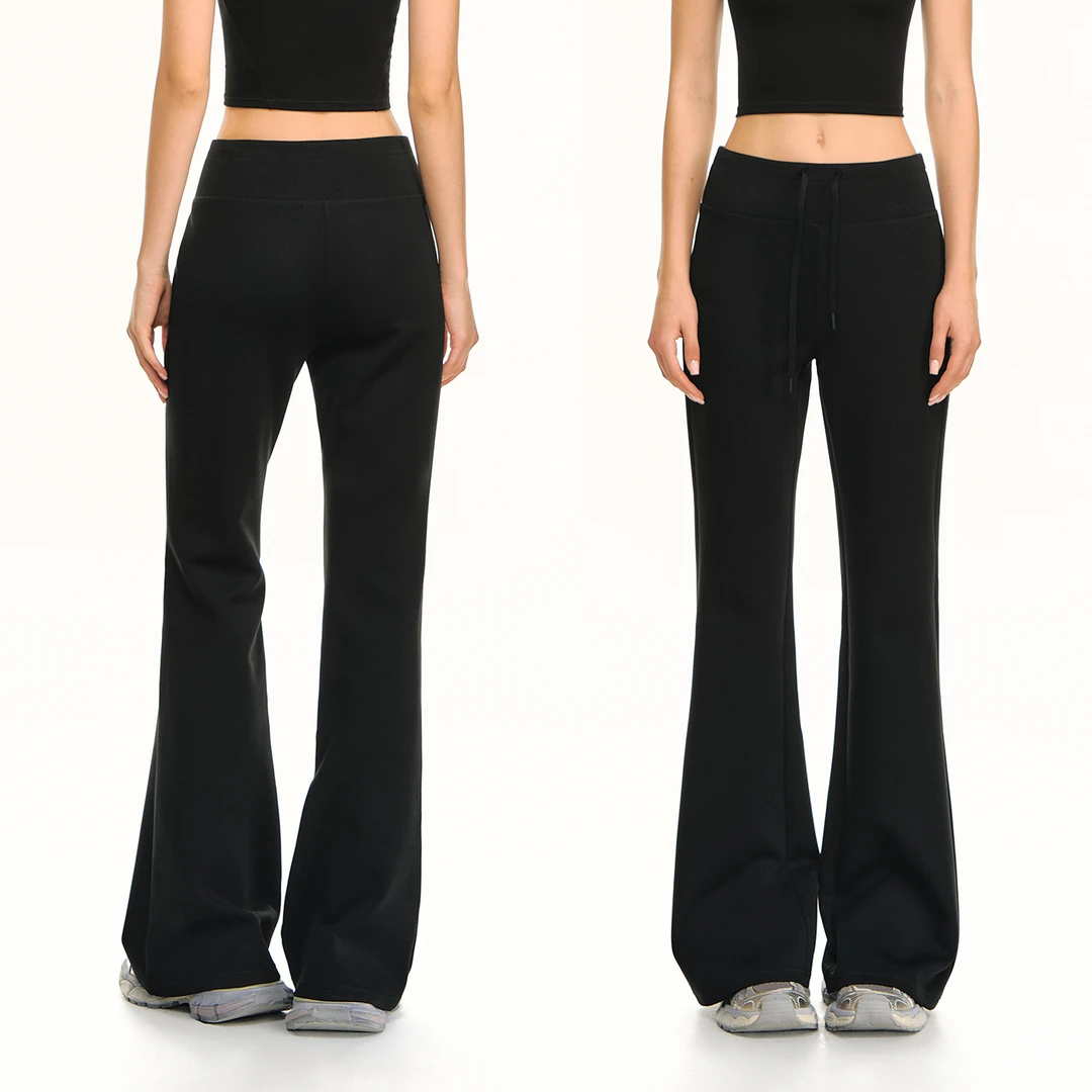 CLIMAX VISION立体宽腰头/修身显瘦弹力空气层微喇竹竿腿精休闲裤