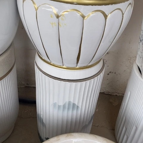 低腰白色金边南瓜特大号40*35