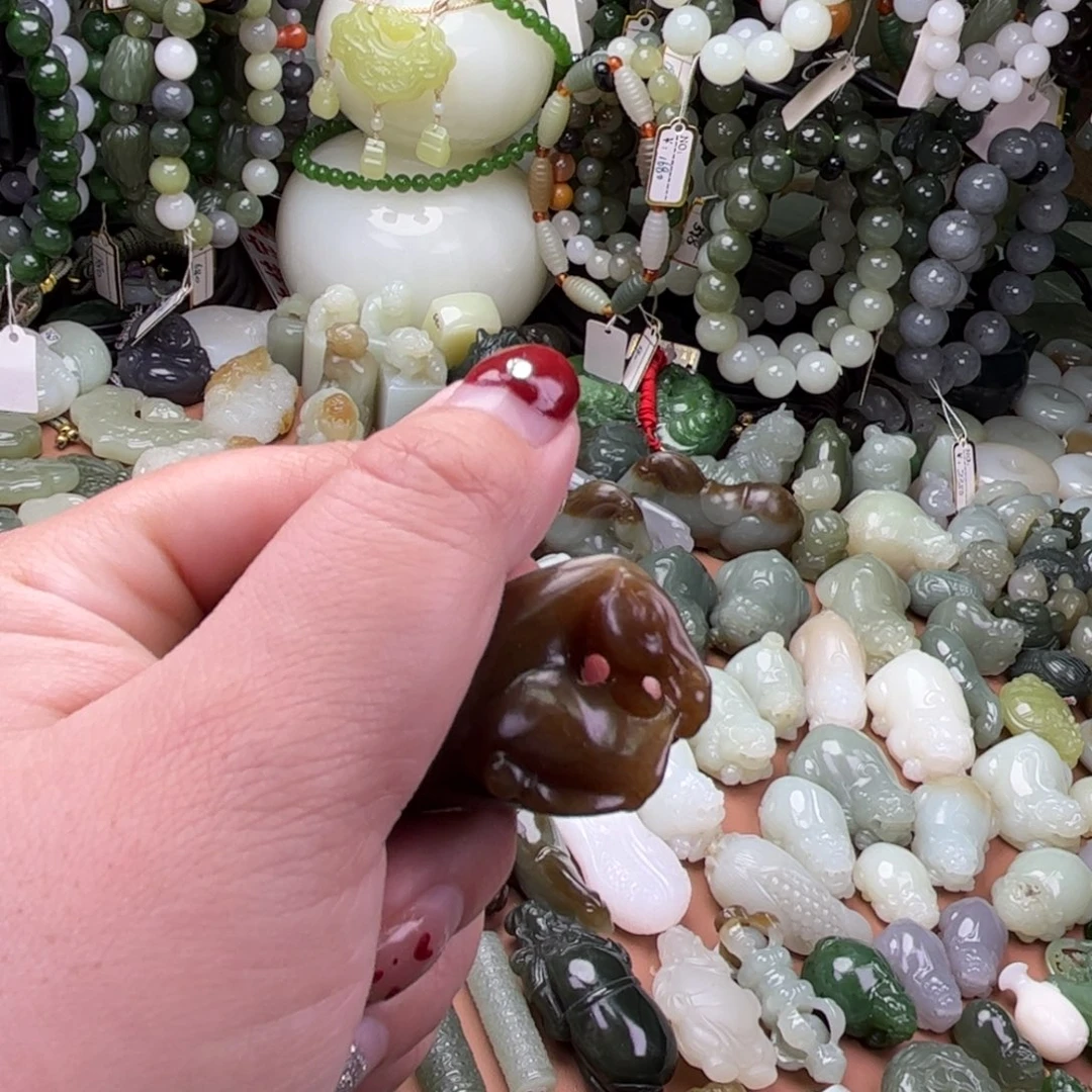 匠***道和田玉未镶嵌手机链