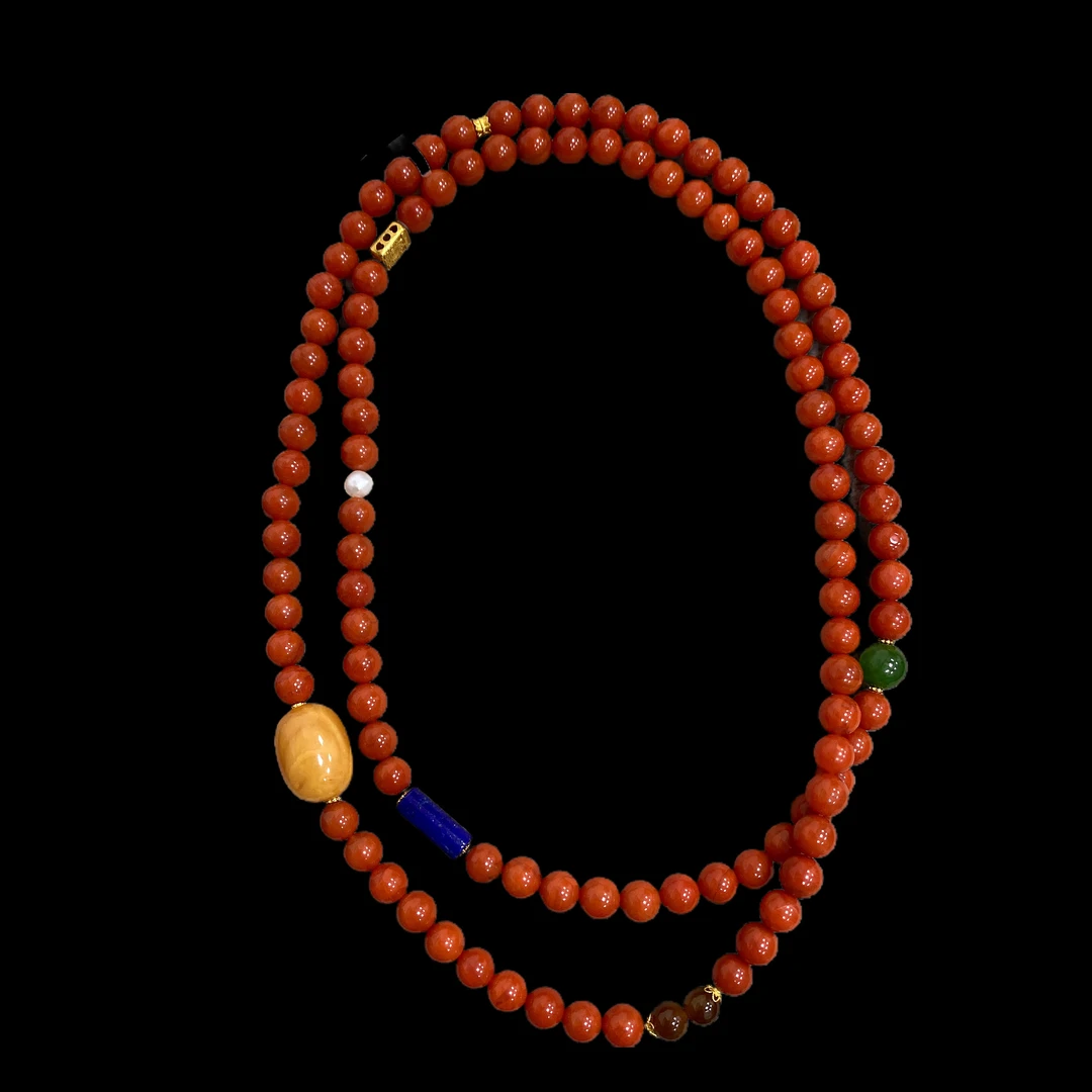 V8166 南红18K项链多样性发一