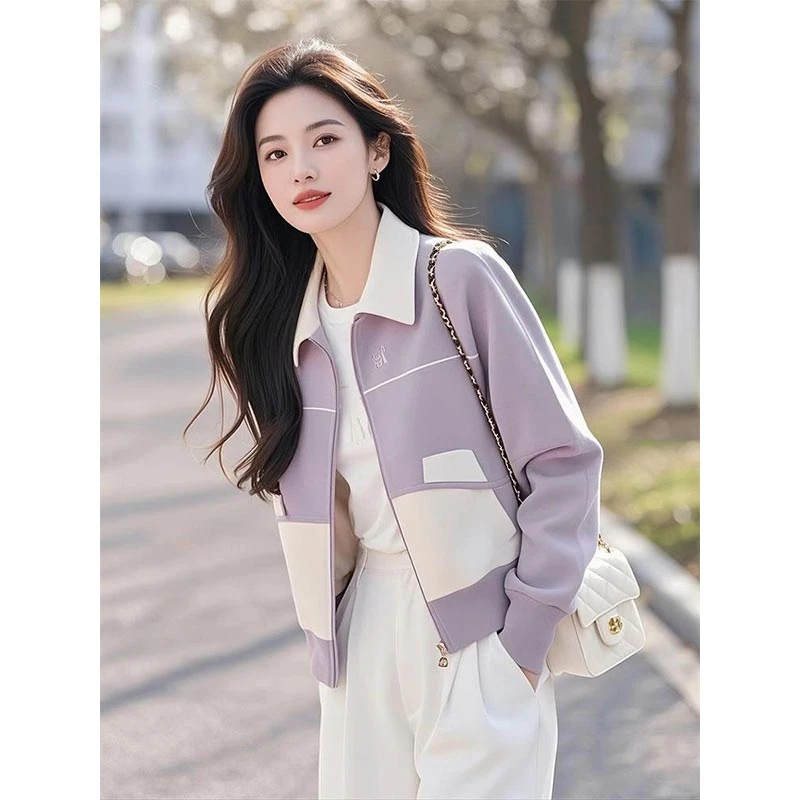 2025夏季新款韩版小香风小众紫色防晒短外套女高级感个性百搭上衣