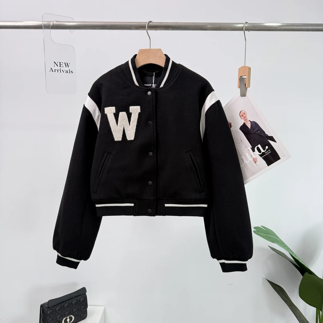 A892出口欧美接头风休闲时尚清冷感贵显瘦潮流时尚宽松棒球外套