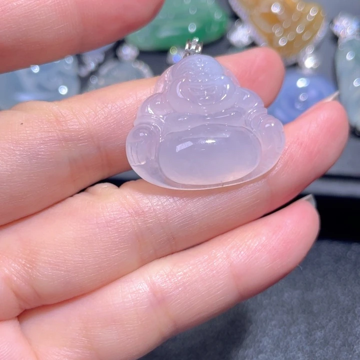 颈饰18K金镶嵌翡翠翡翠