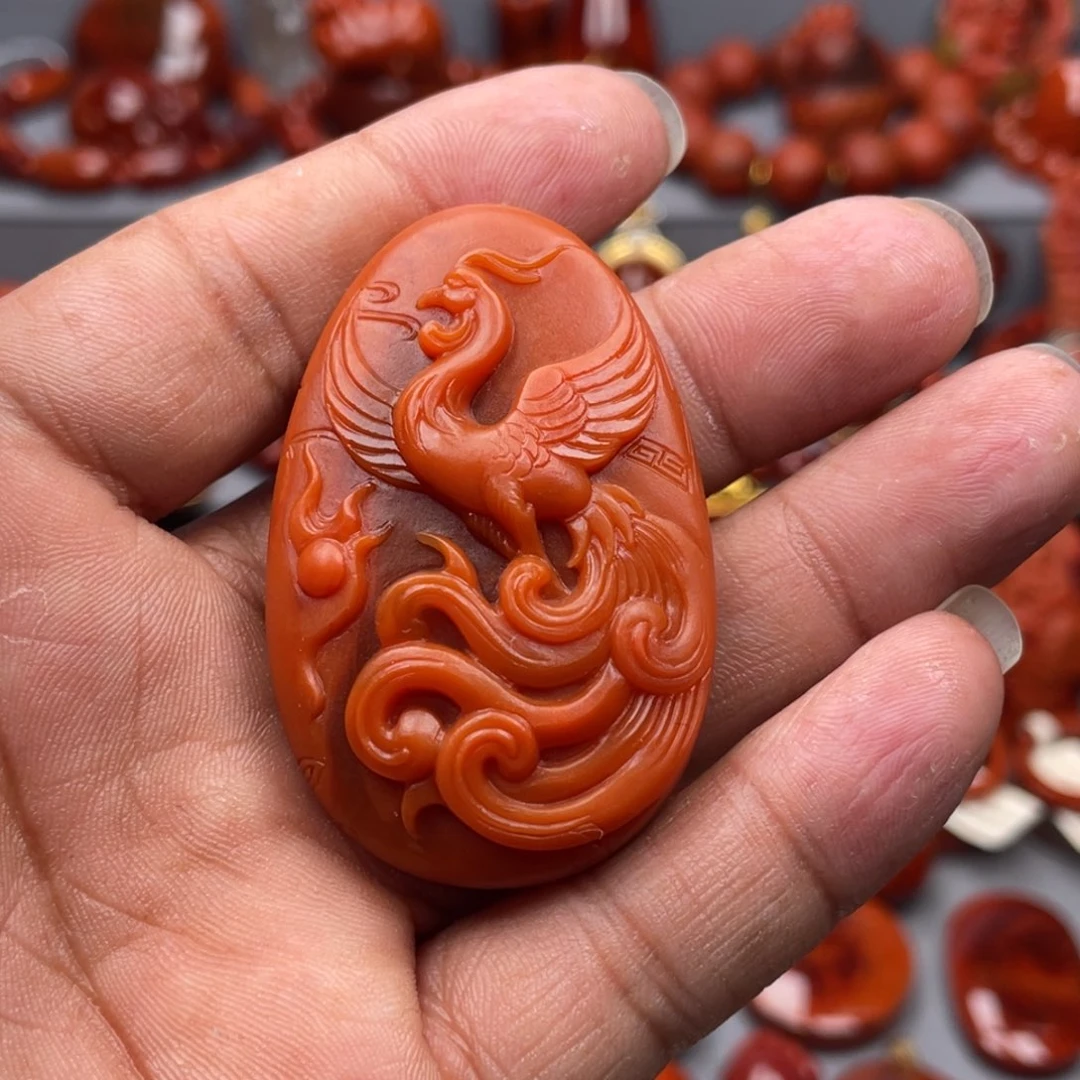 南红玛瑙未镶嵌珠宝奇石吊坠