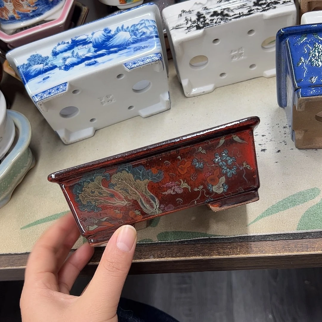 花盆紫砂905号瑕疵15/12/5cm窑变