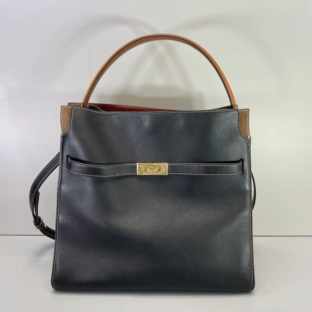 95新 TORY BURCH/汤丽柏琦 Double Lee女士单肩包31*28*15