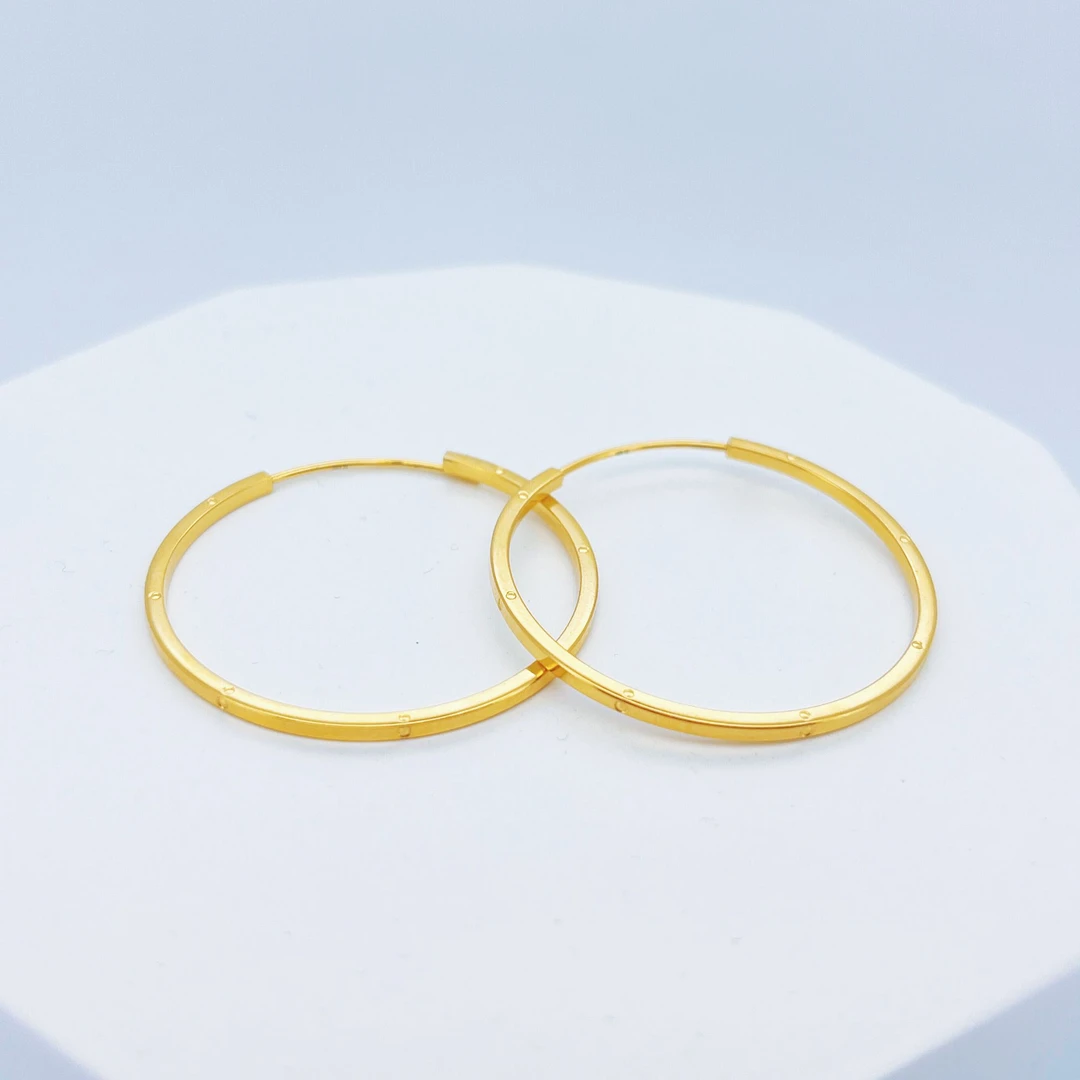 足金999黄金卡家卡50金耳圈5.93