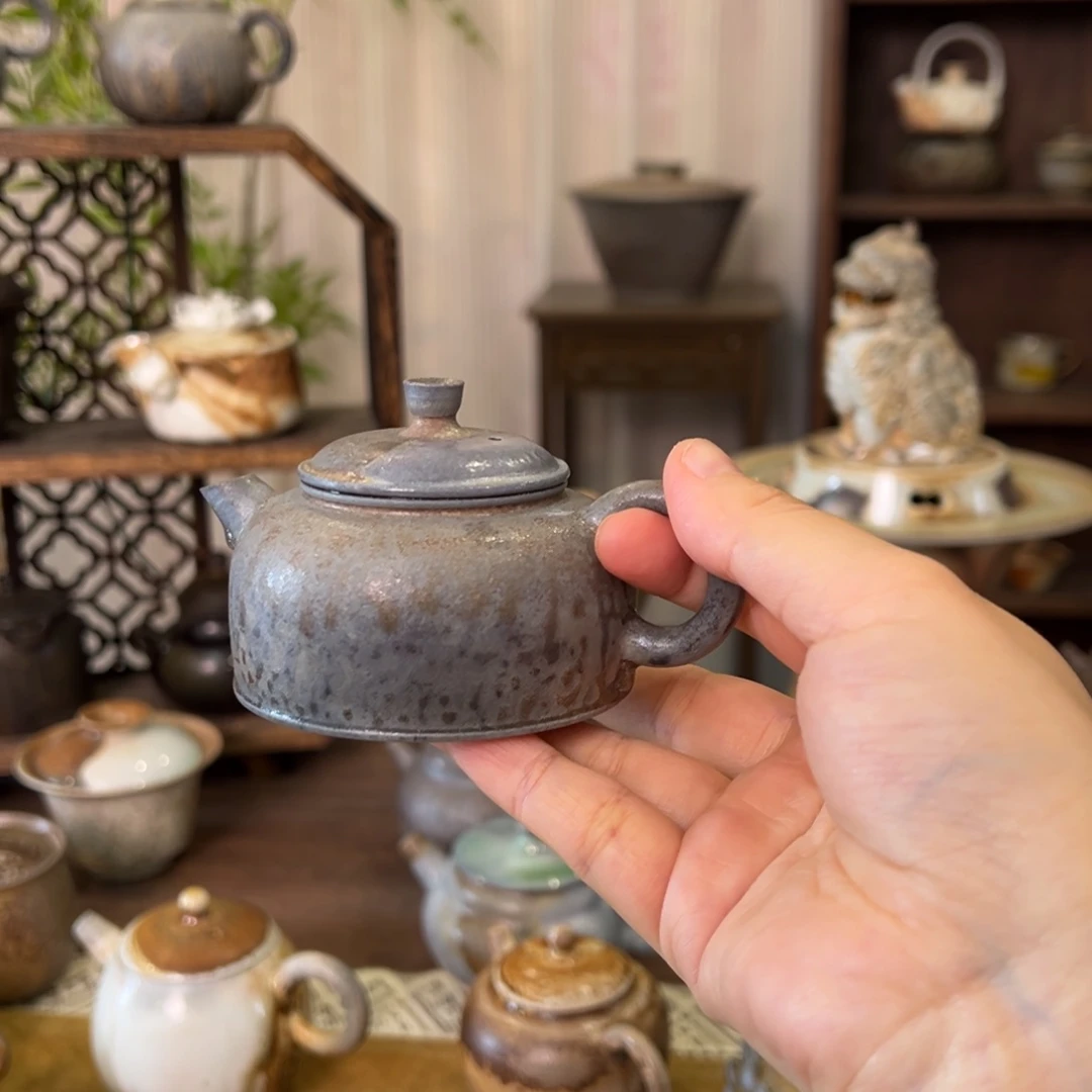 25中白重落灰精品壶