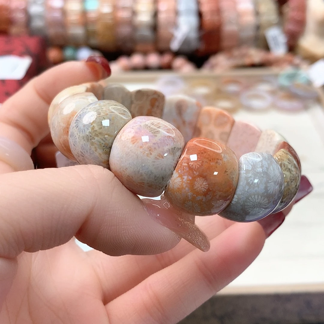 硅化珊瑚（珊瑚玉）手链未镶嵌缇*宝576