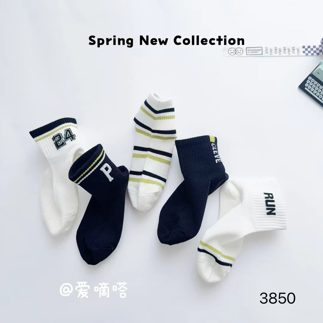 3850青少年女童系列春夏季薄款网眼百搭透气吸汗棉袜