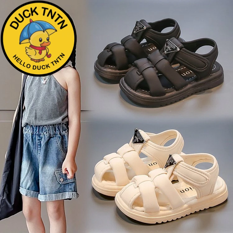 小黄鸭正品2025新款儿童宝宝凉鞋防滑夏季3-6岁女孩男童魔术贴鞋