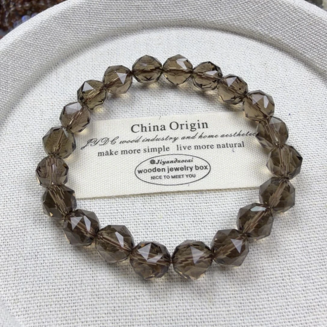 手串水晶未镶嵌茶晶钻切手串