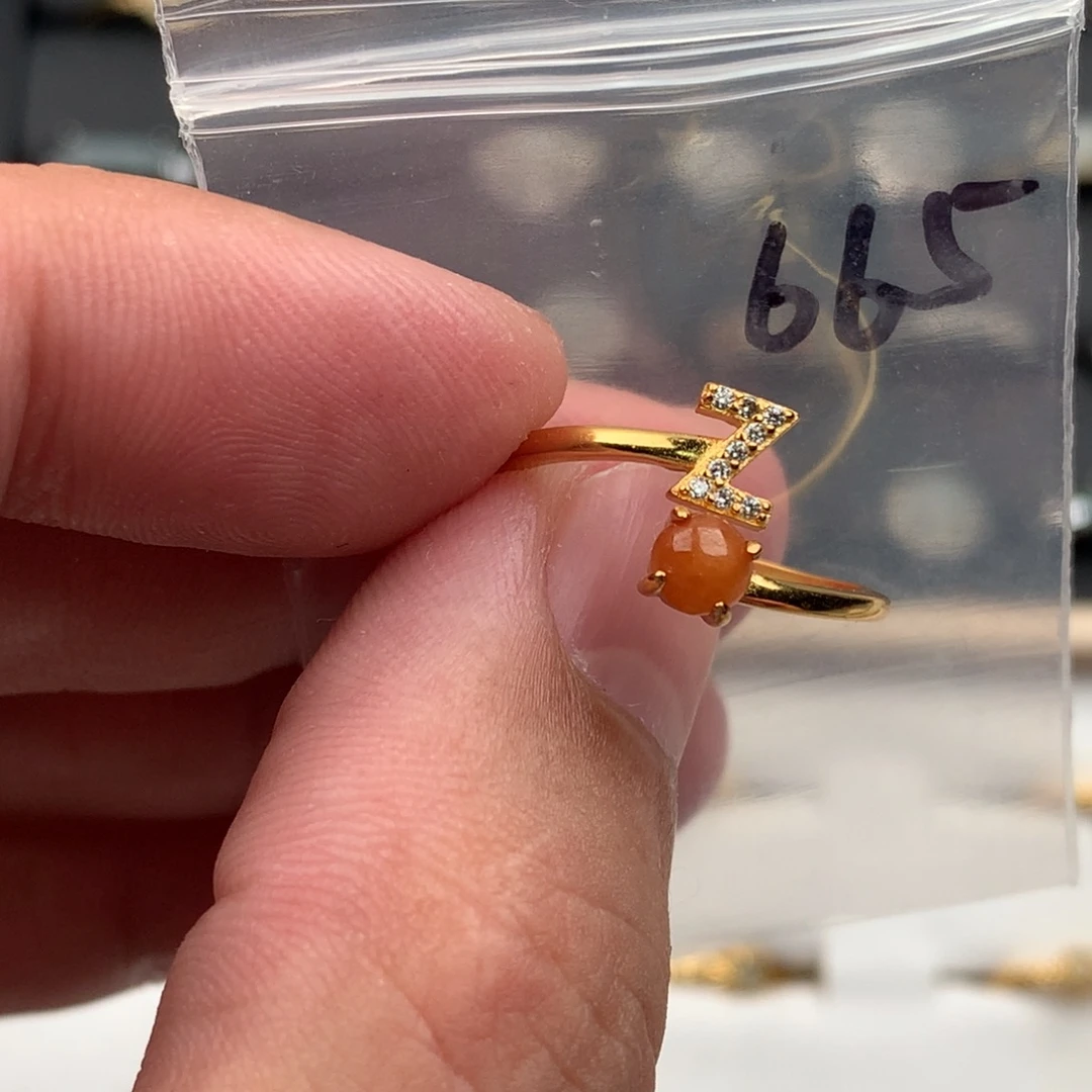 翡翠银S925镶嵌戒圈665