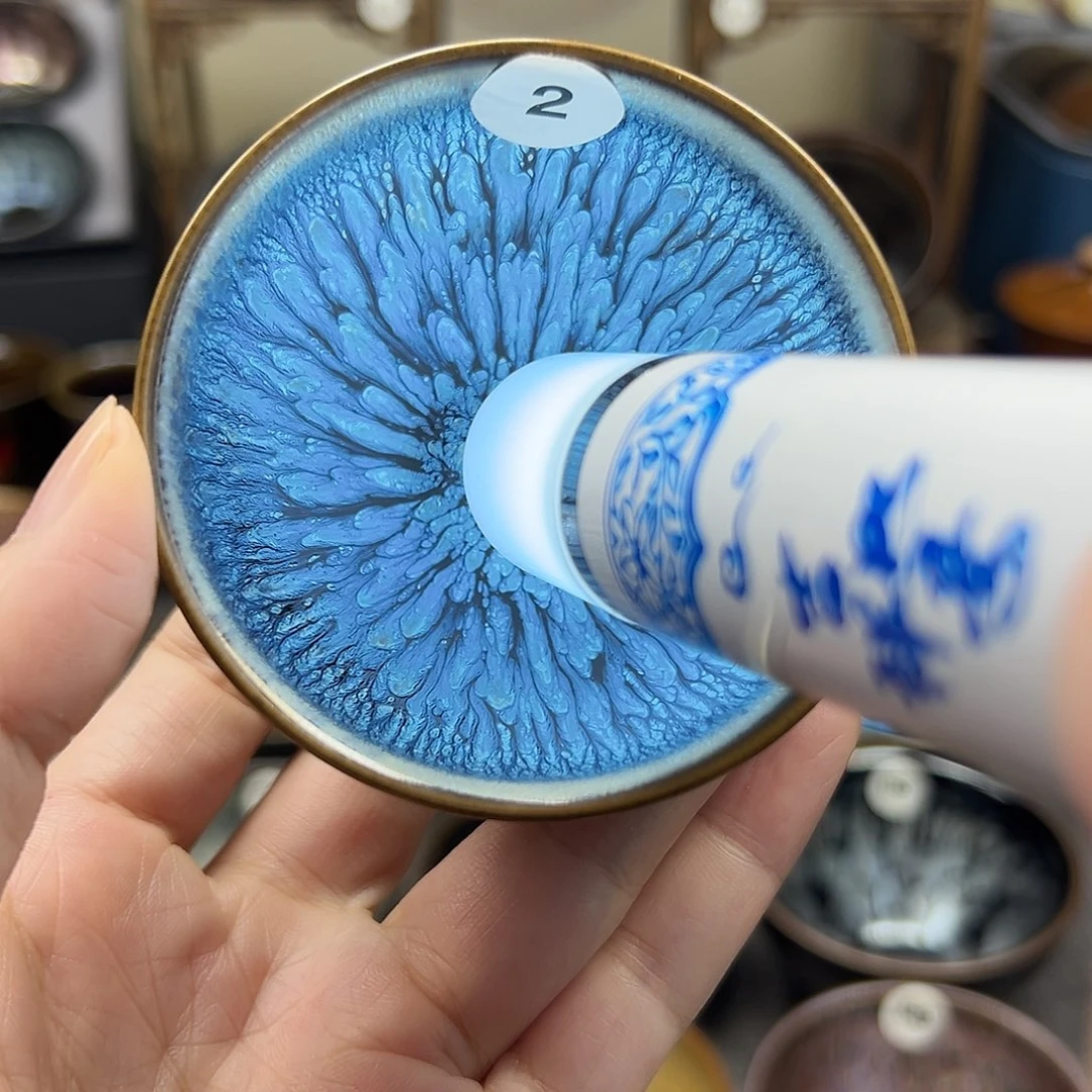 茶盏百花釉滴束口