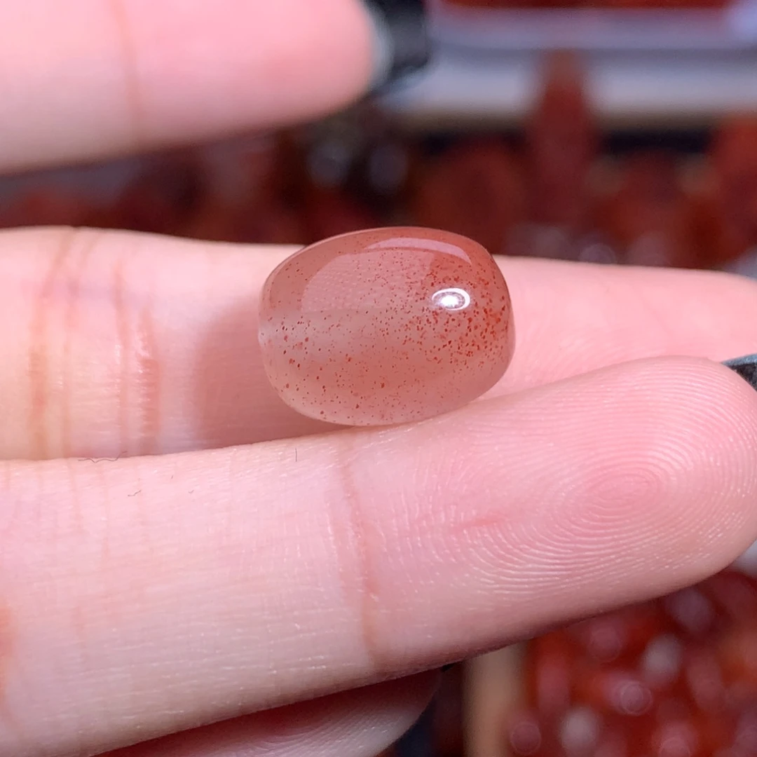 南红玛瑙未镶嵌珠宝半成品冰飘桶珠2