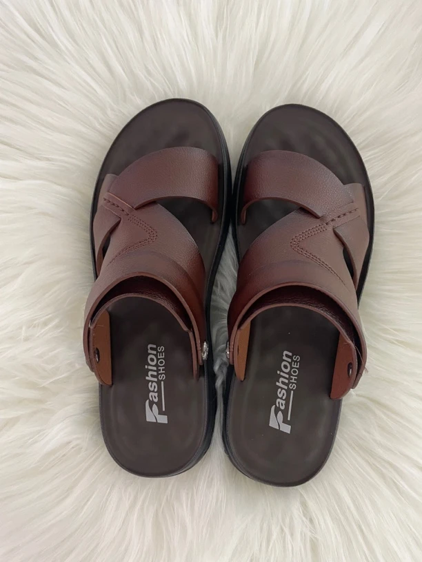 复古鞋子套筒休闲休闲风沙滩鞋厚底一脚蹬车缝线夏季外穿男款