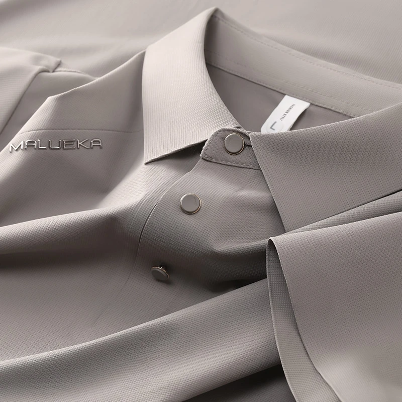 ICCLEK时尚百搭轻商务无痕速干冰丝弹力polo衫男短袖翻领t恤薄款