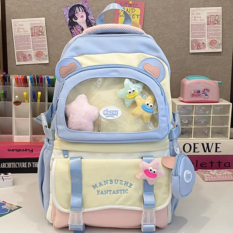 书包推荐高中生ins高颜值女生大学生百搭背包可爱痛包双肩包包607