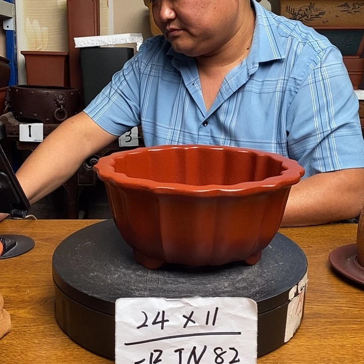 紫砂花盆货号一只JN82
