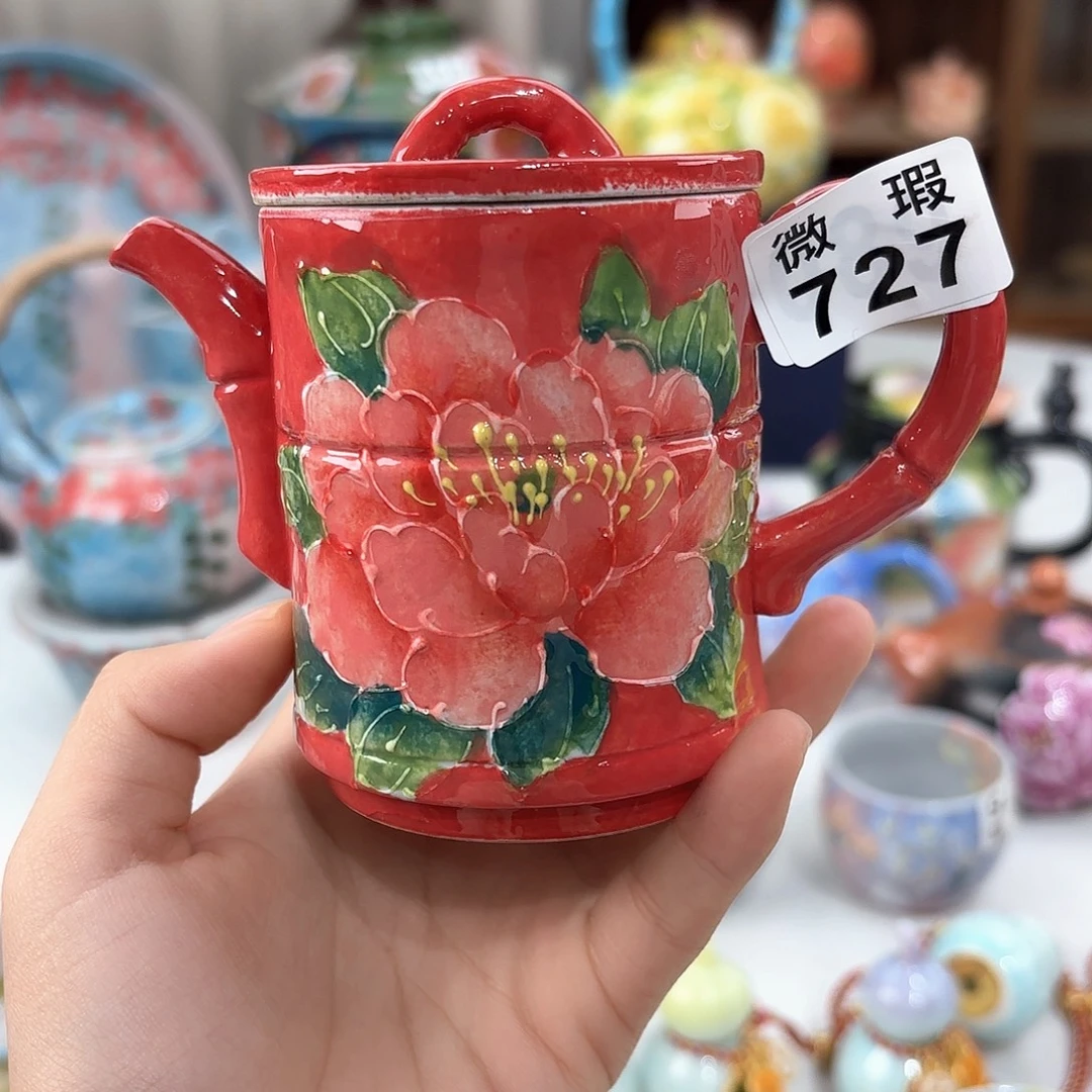 景德镇手绘高温釉下彩陶瓷茶具