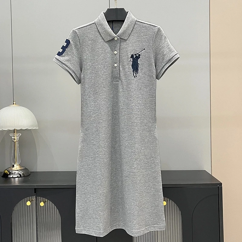 POLO衫翻领短袖时尚显瘦连衣裙L002