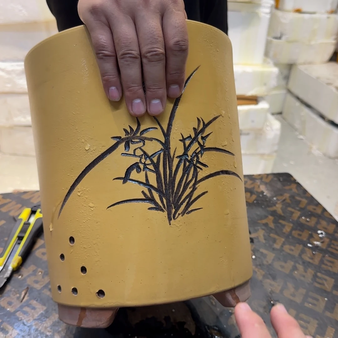 紫砂花盆口径17.22口径