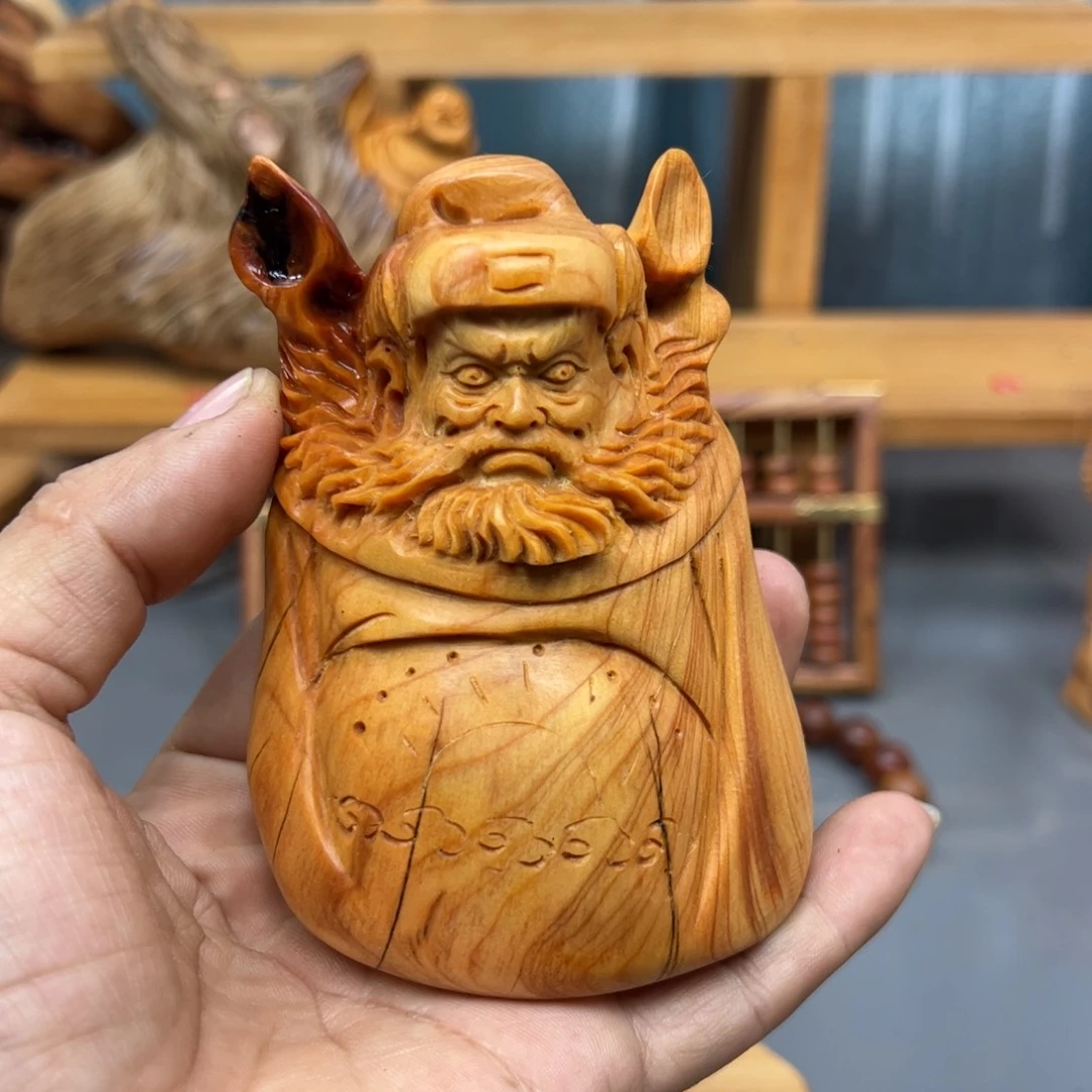 豫***年木崖柏木摆件手把件