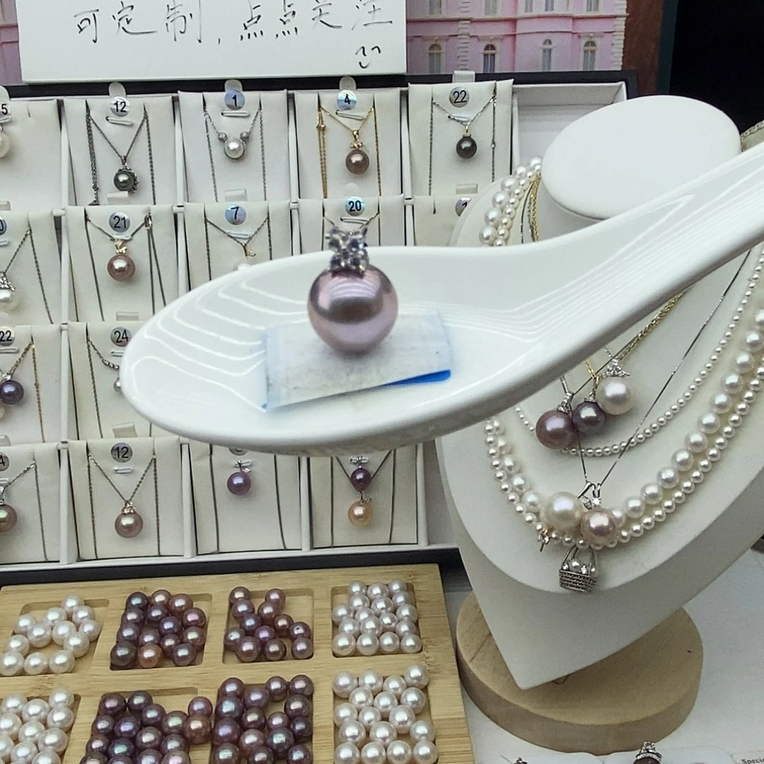 淡水珍珠银S925镶嵌珍珠